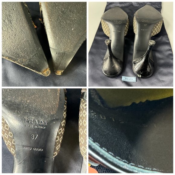 Authentic PRADA Flower Kimono Pointed Mules, Size 37 - Picture 13 of 14